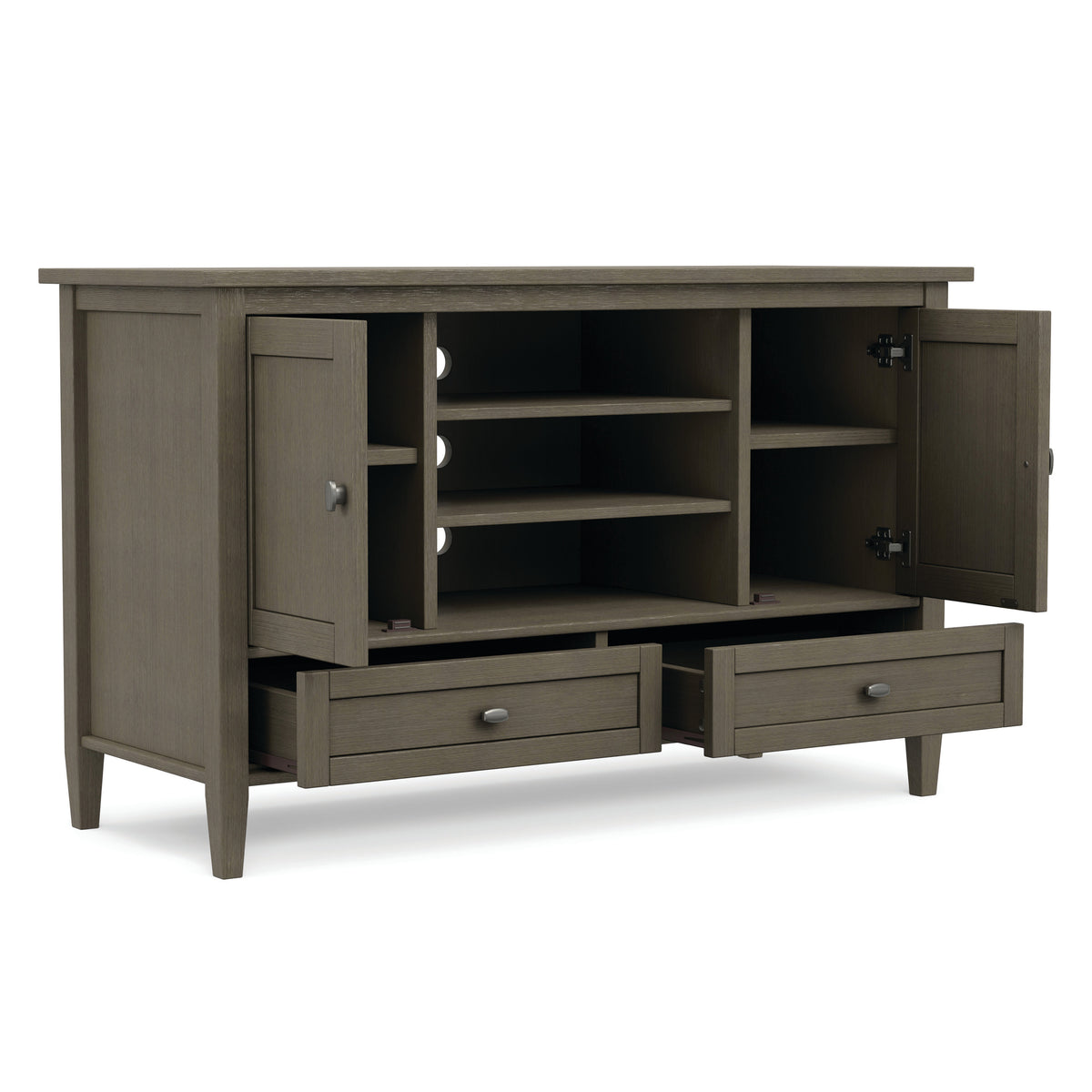 Farmhouse Grey | Warm Shaker TV Media Stand