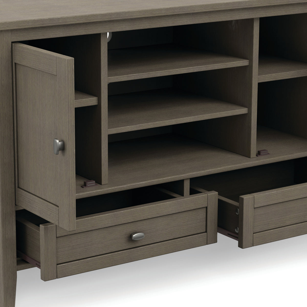 Farmhouse Grey | Warm Shaker TV Media Stand
