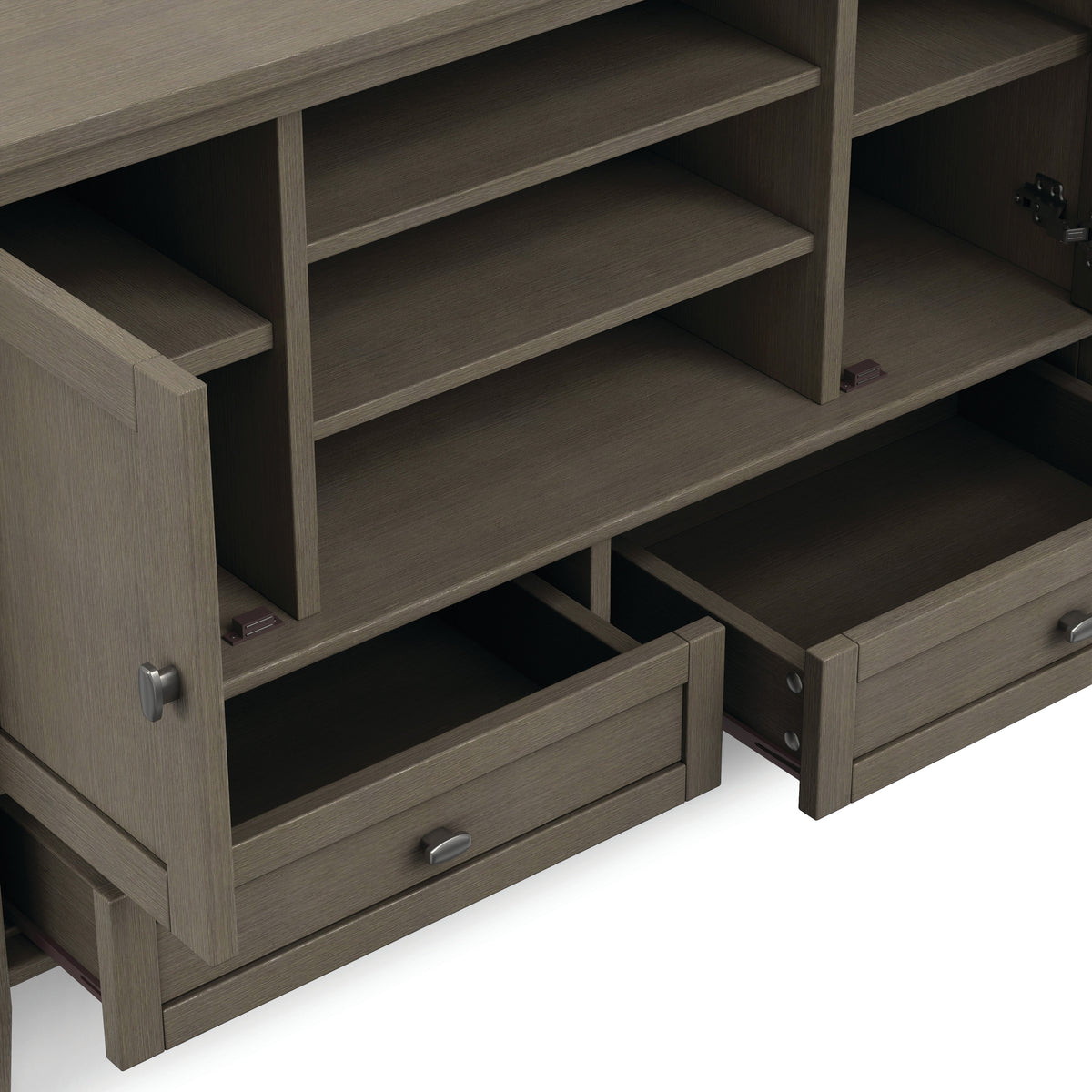 Farmhouse Grey | Warm Shaker TV Media Stand