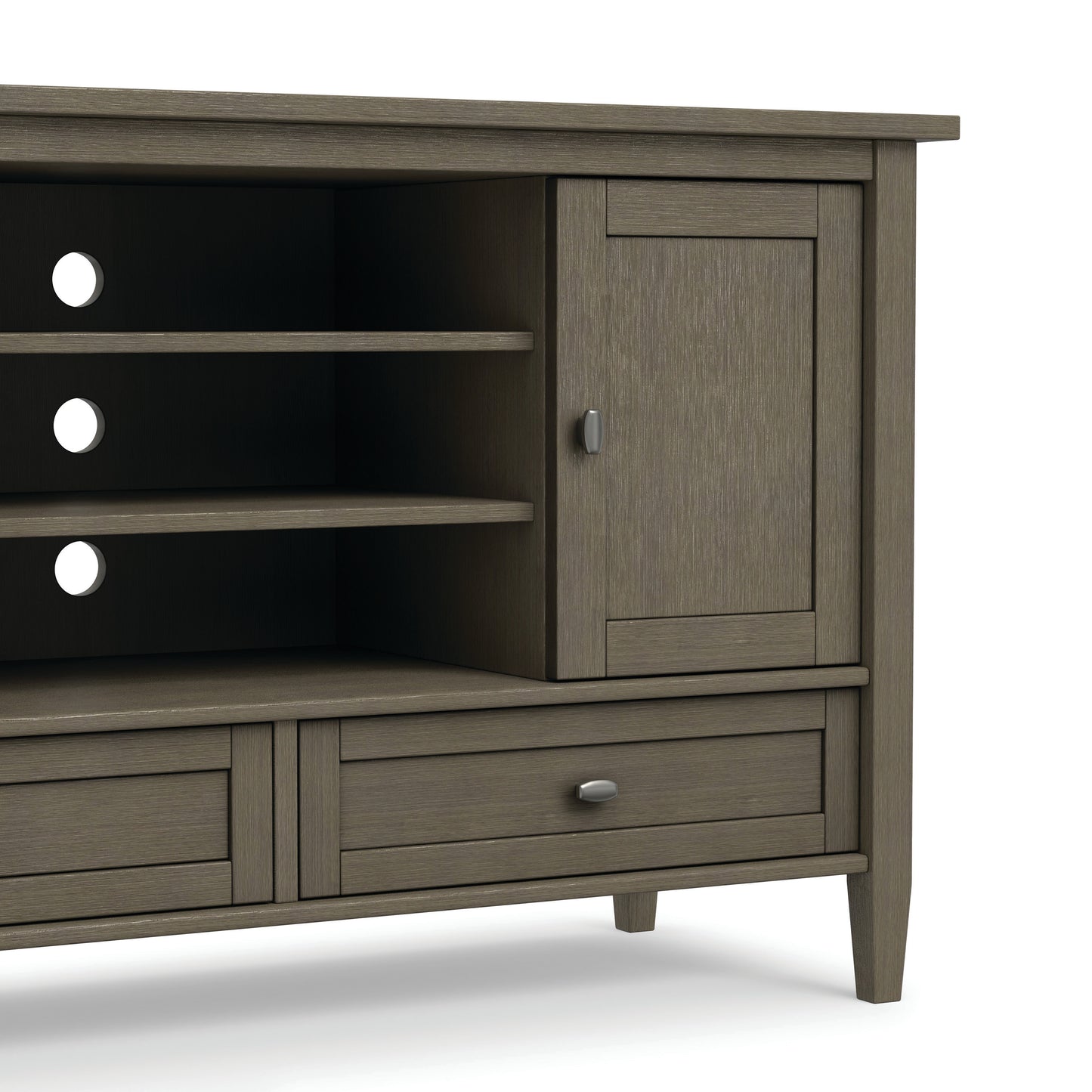 Farmhouse Grey | Warm Shaker TV Media Stand