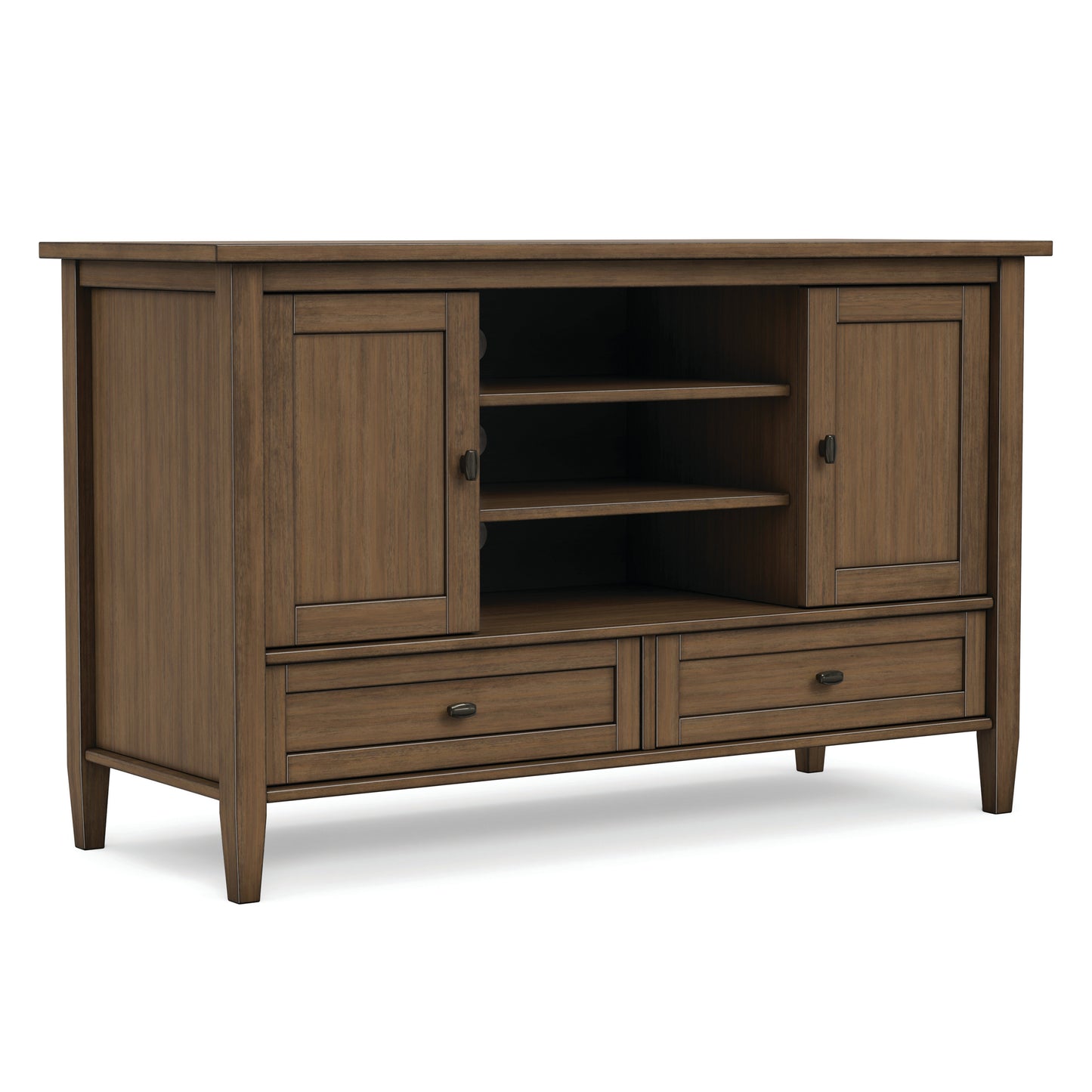 Rustic Natural Aged Brown | Warm Shaker TV Media Stand