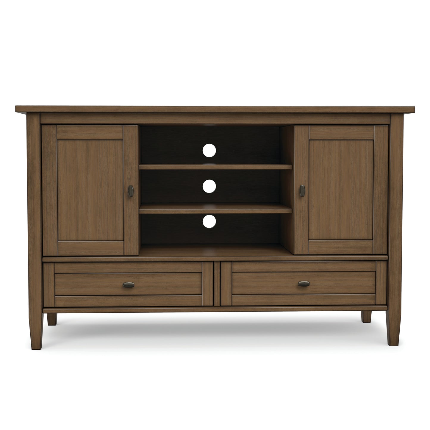 Rustic Natural Aged Brown | Warm Shaker TV Media Stand
