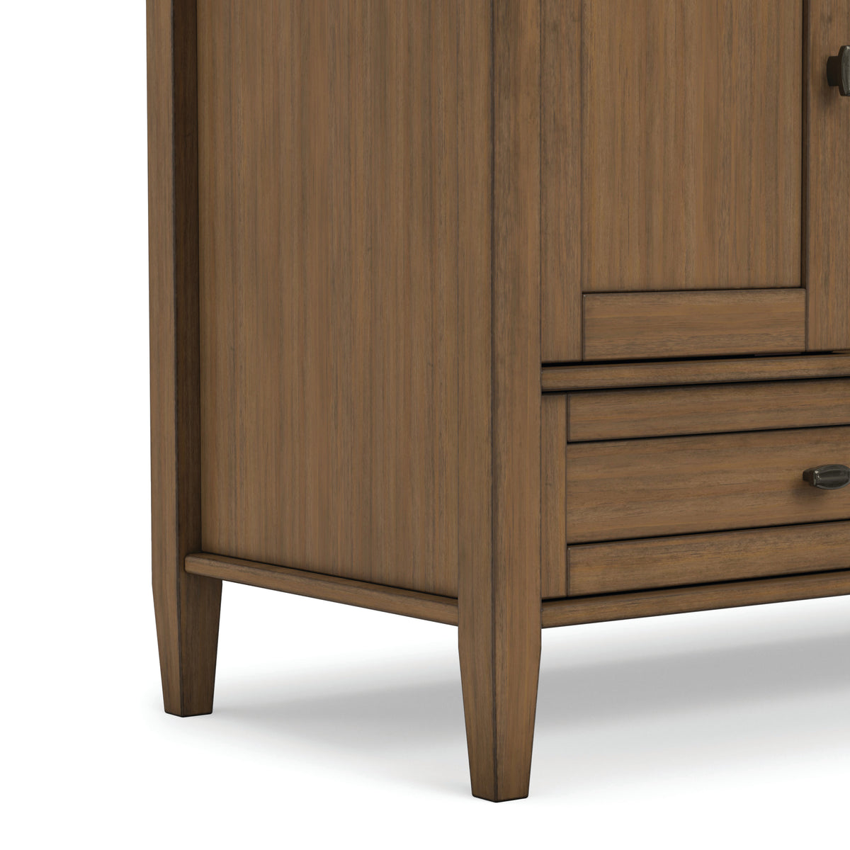 Rustic Natural Aged Brown | Warm Shaker TV Media Stand