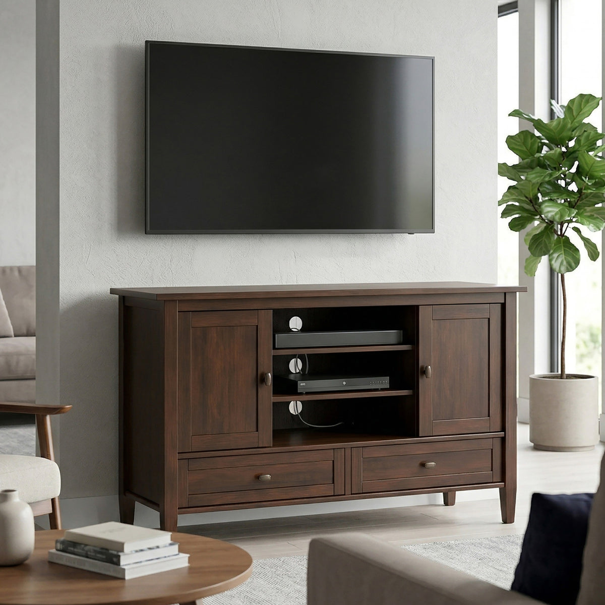 Russet Brown | Warm Shaker TV Media Stand
