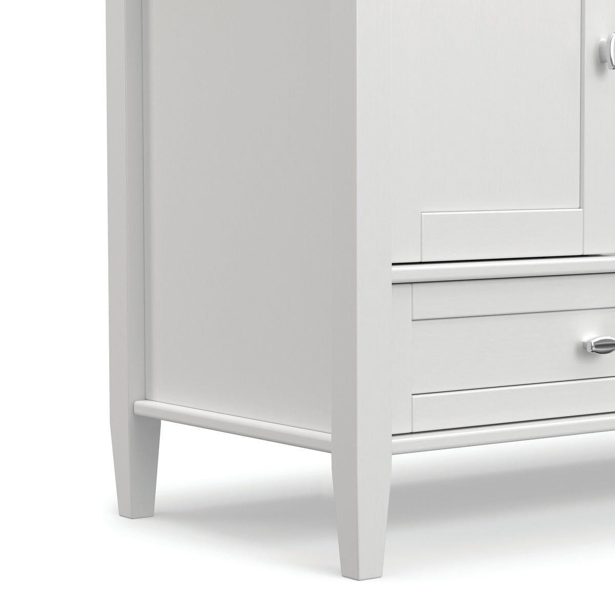 White | Warm Shaker TV Media Stand