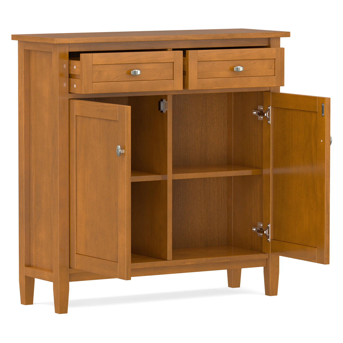 Warm Shaker Entryway Storage Cabinet