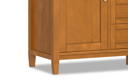 Warm Shaker Storage Cabinet with Wine Rack
