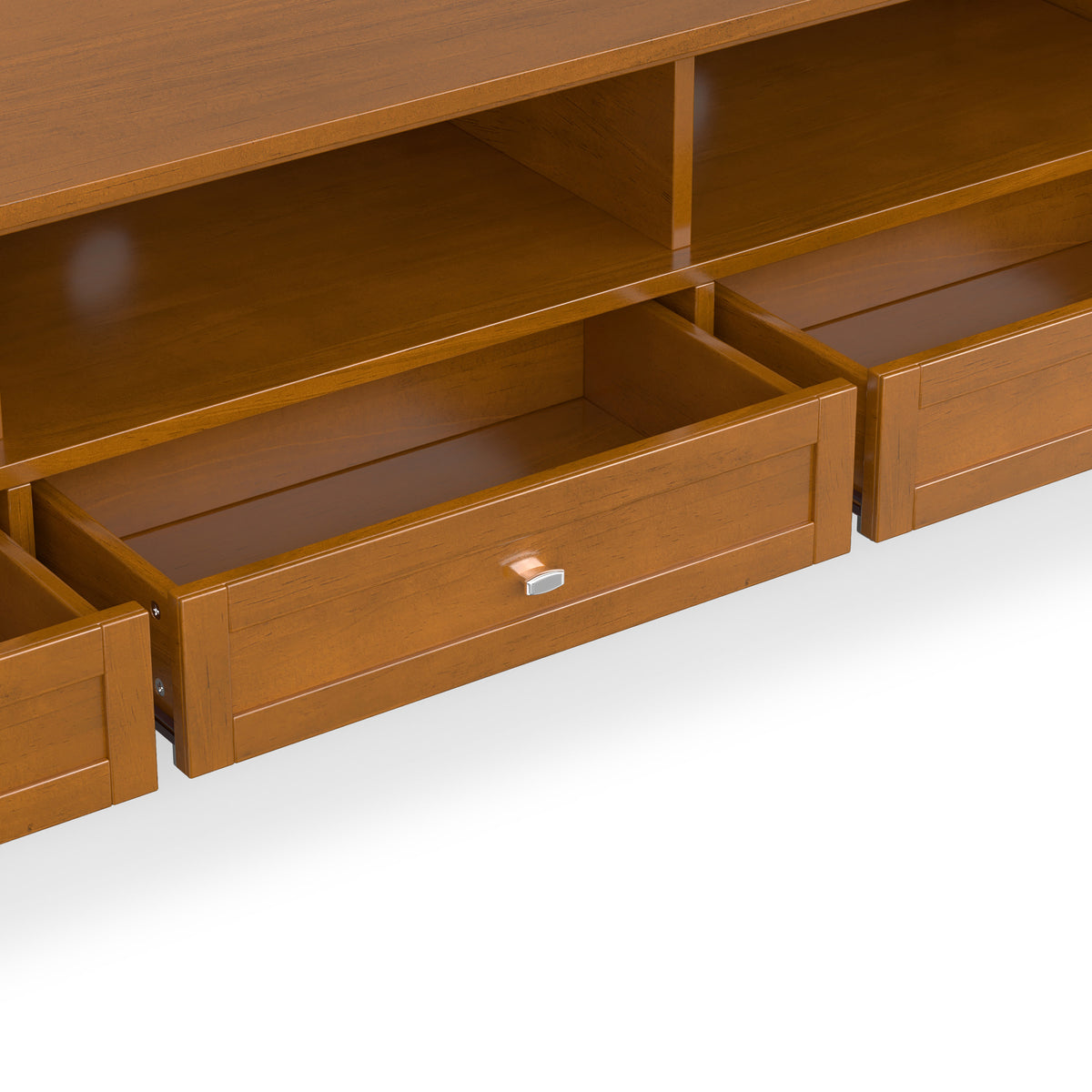 Light Golden Brown | Warm Shaker 72 inch Low TV Media Stand