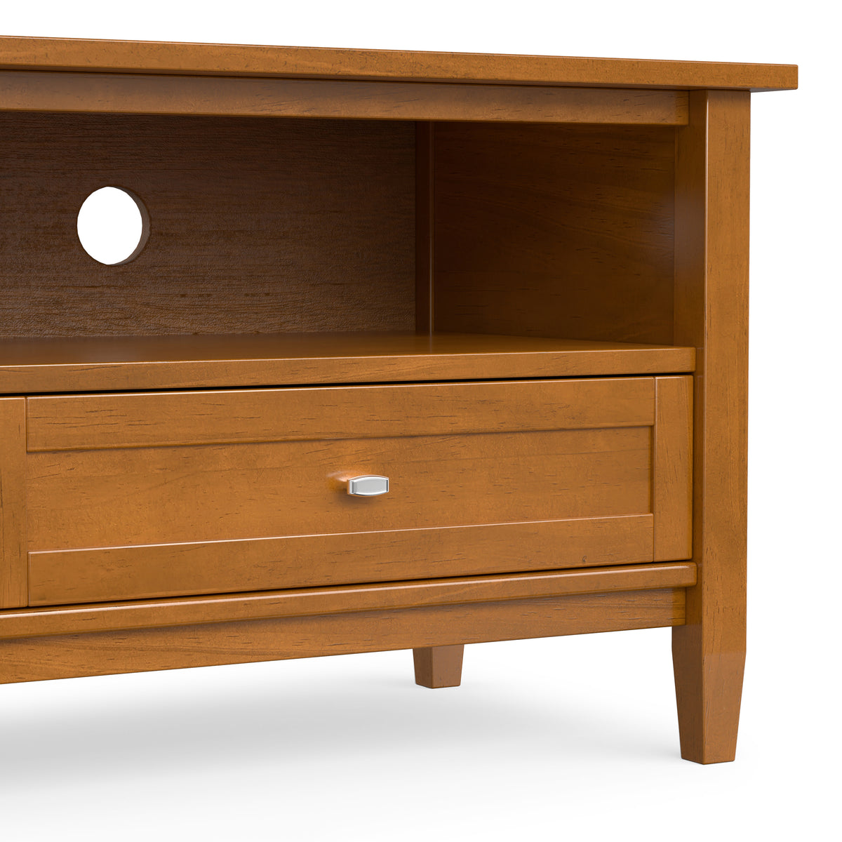 Light Golden Brown | Warm Shaker 72 inch Low TV Media Stand