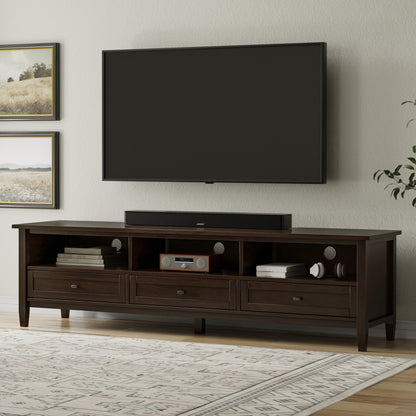 Brunette Brown | Warm Shaker 72 inch Low TV Media Stand