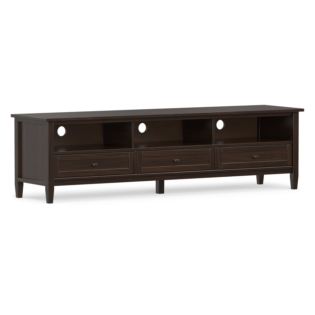 Brunette Brown | Warm Shaker 72 inch Low TV Media Stand
