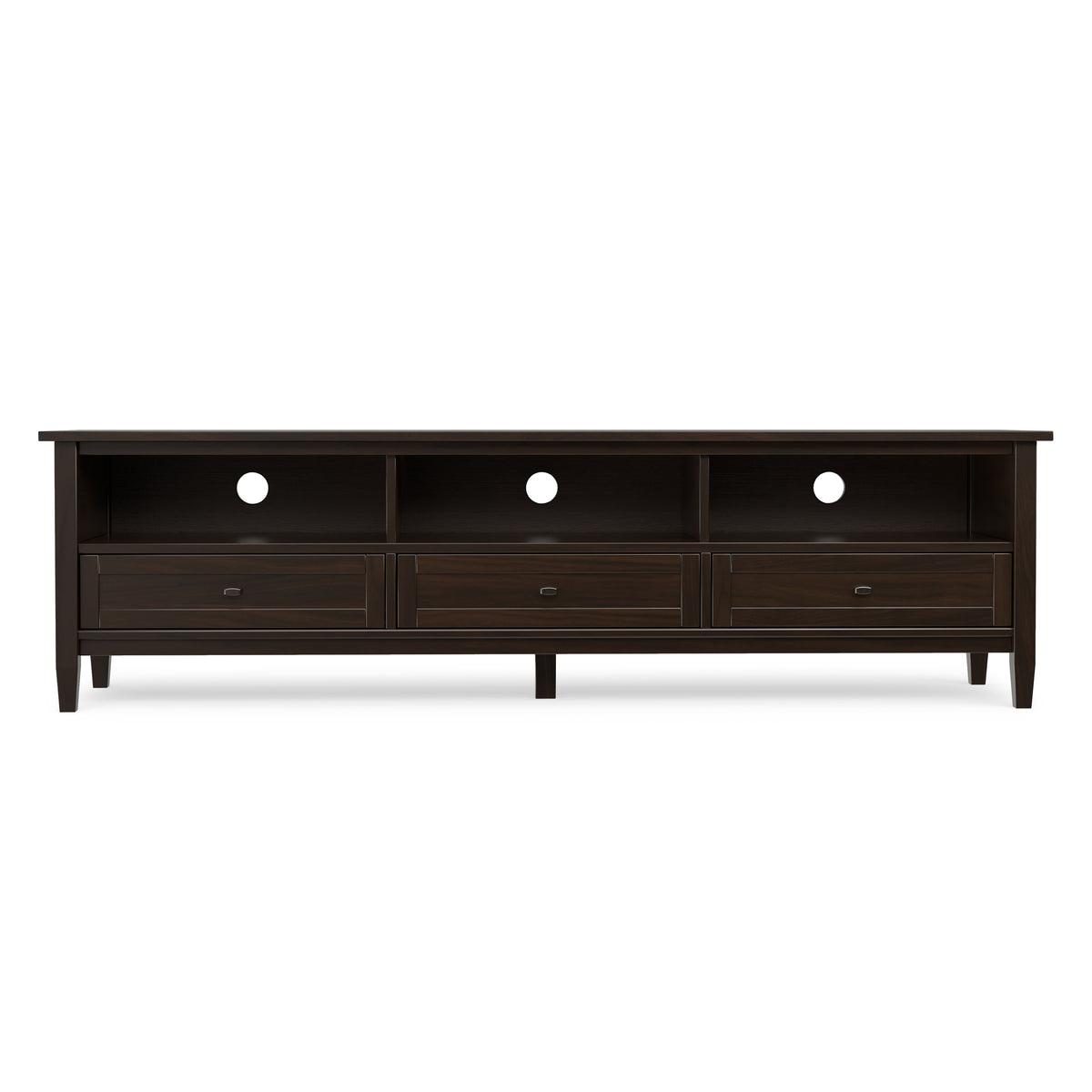 Brunette Brown | Warm Shaker 72 inch Low TV Media Stand