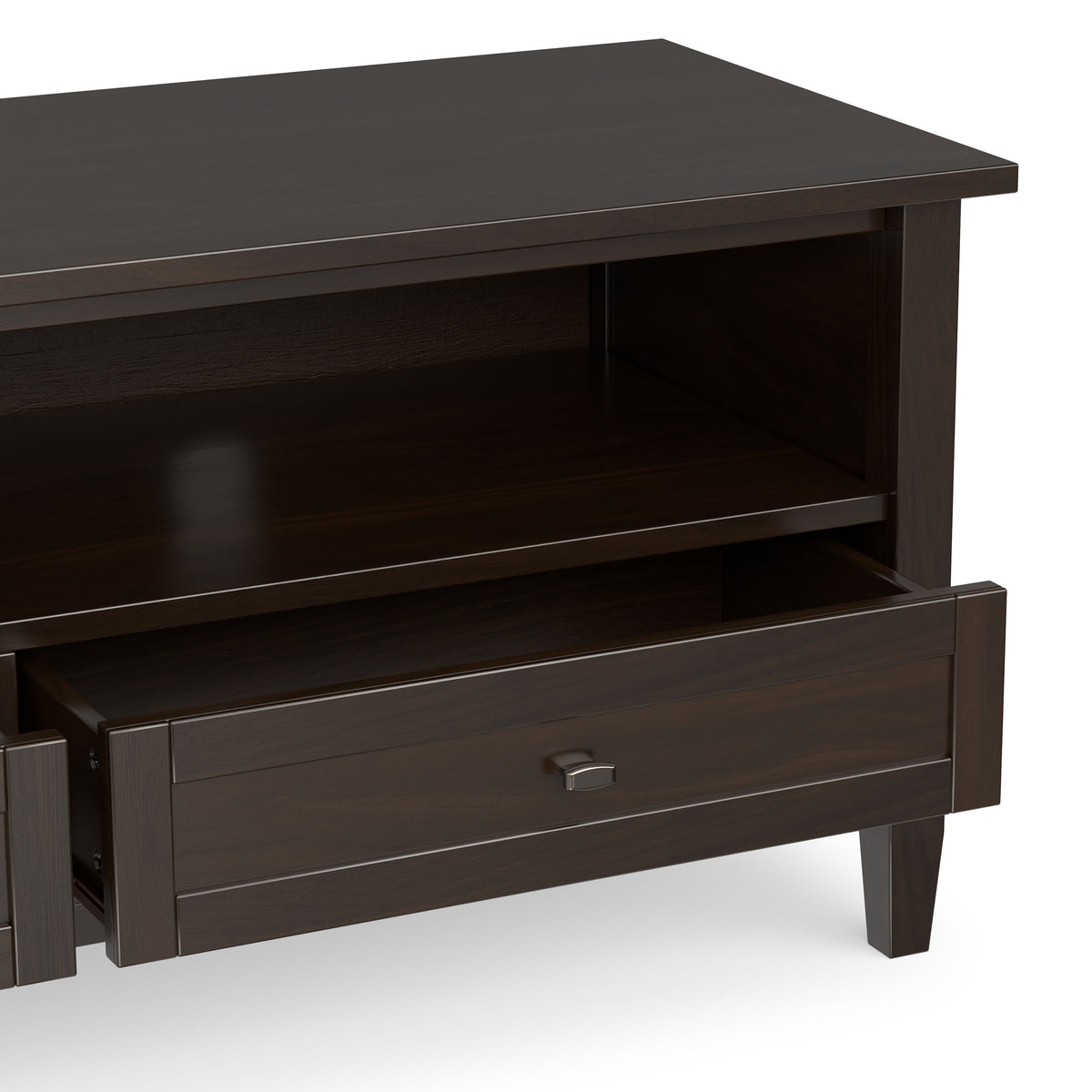 Brunette Brown | Warm Shaker 72 inch Low TV Media Stand