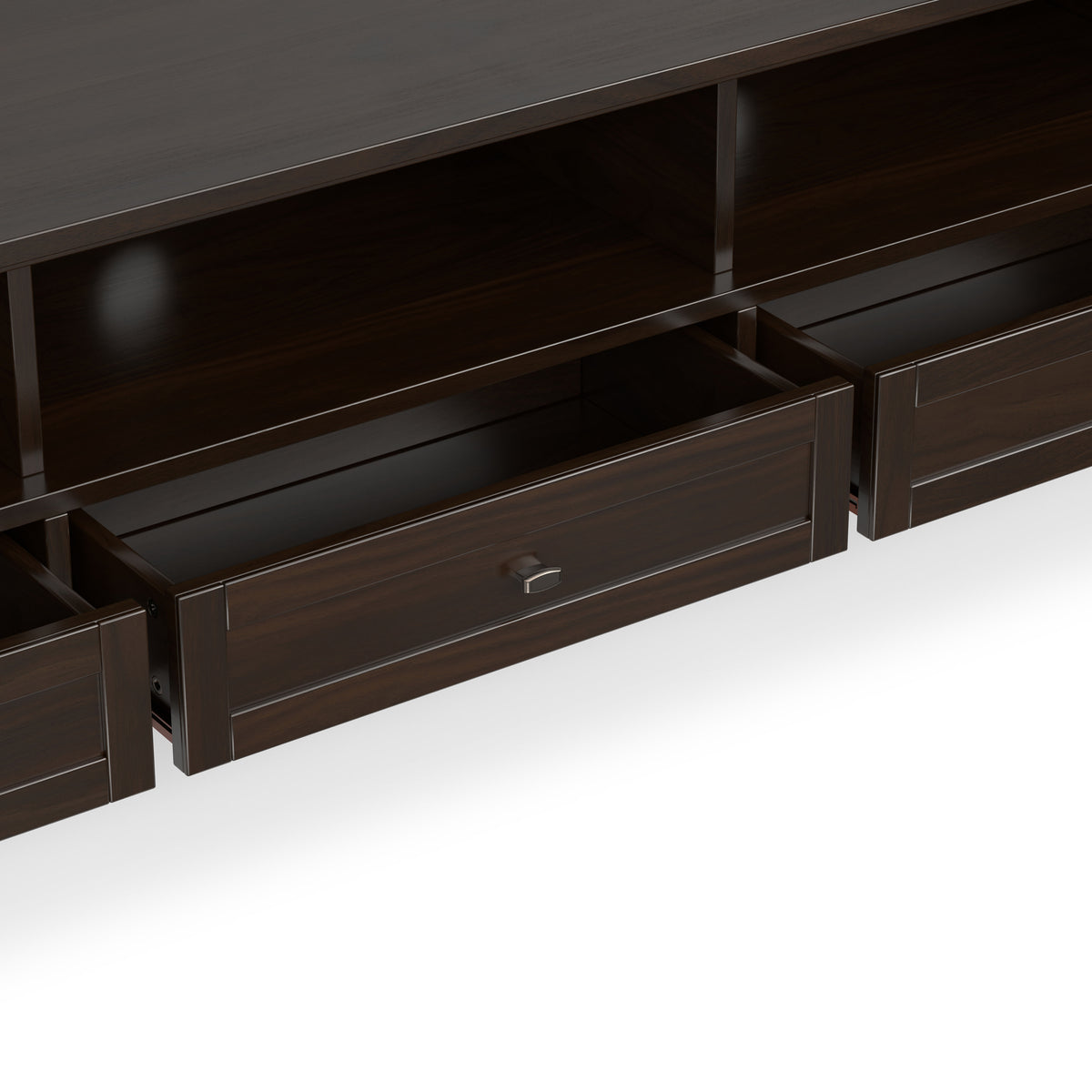 Brunette Brown | Warm Shaker 72 inch Low TV Media Stand