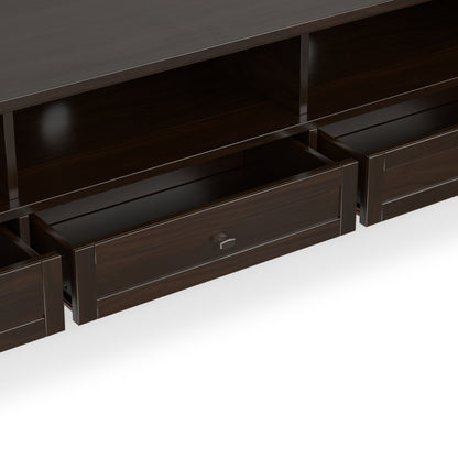 Brunette Brown | Warm Shaker 72 inch Low TV Media Stand