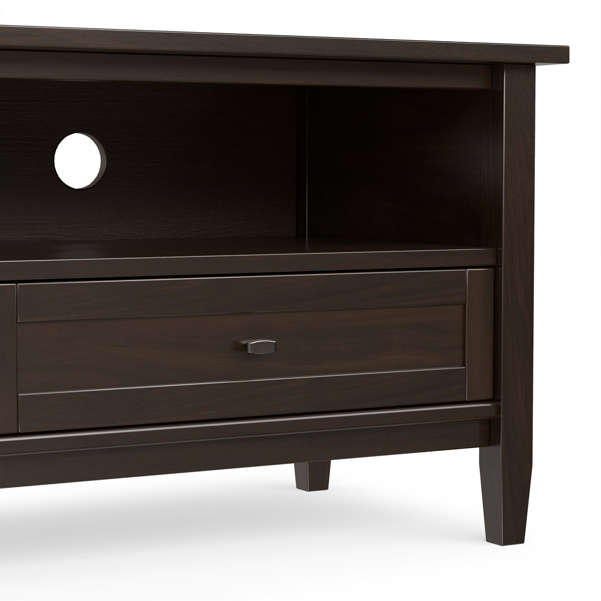 Brunette Brown | Warm Shaker 72 inch Low TV Media Stand