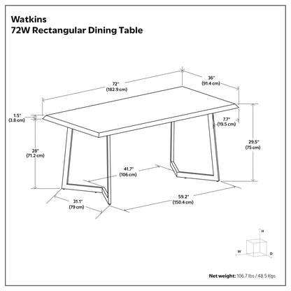 Light Brown | Watkins Dining Table