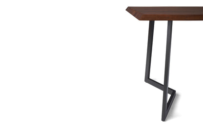 Charcoal Grey/Dark Brown Linen Style Fabric | Lowell 7 Piece Dining Set