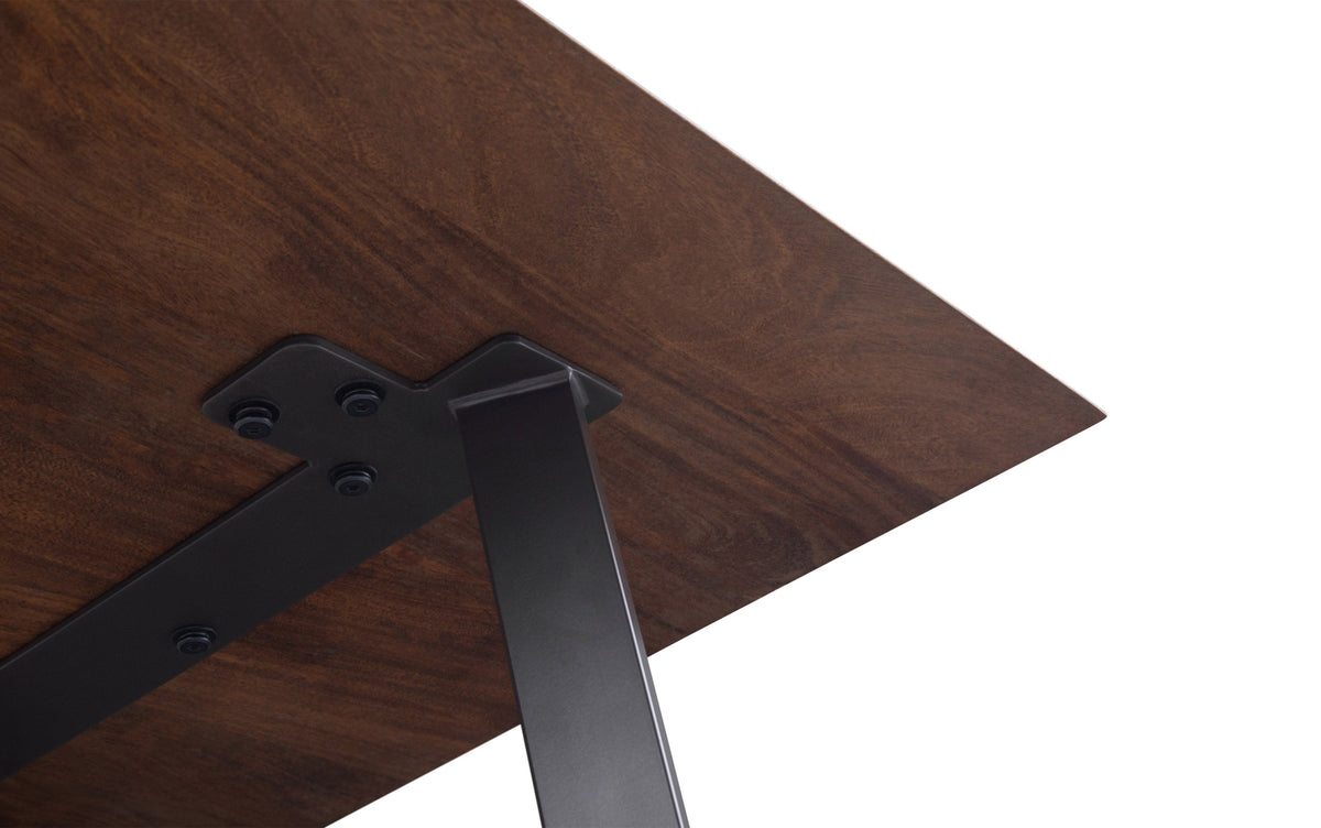 Black/Dark Brown Vegan Leather | Marana / Watkins 7 Piece Dining Set