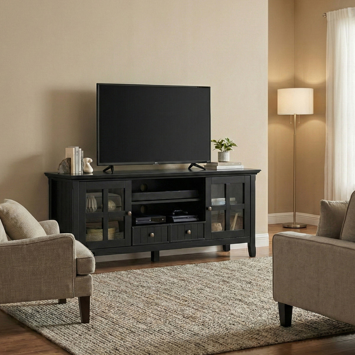Black | Acadian 60 inch TV Media Stand