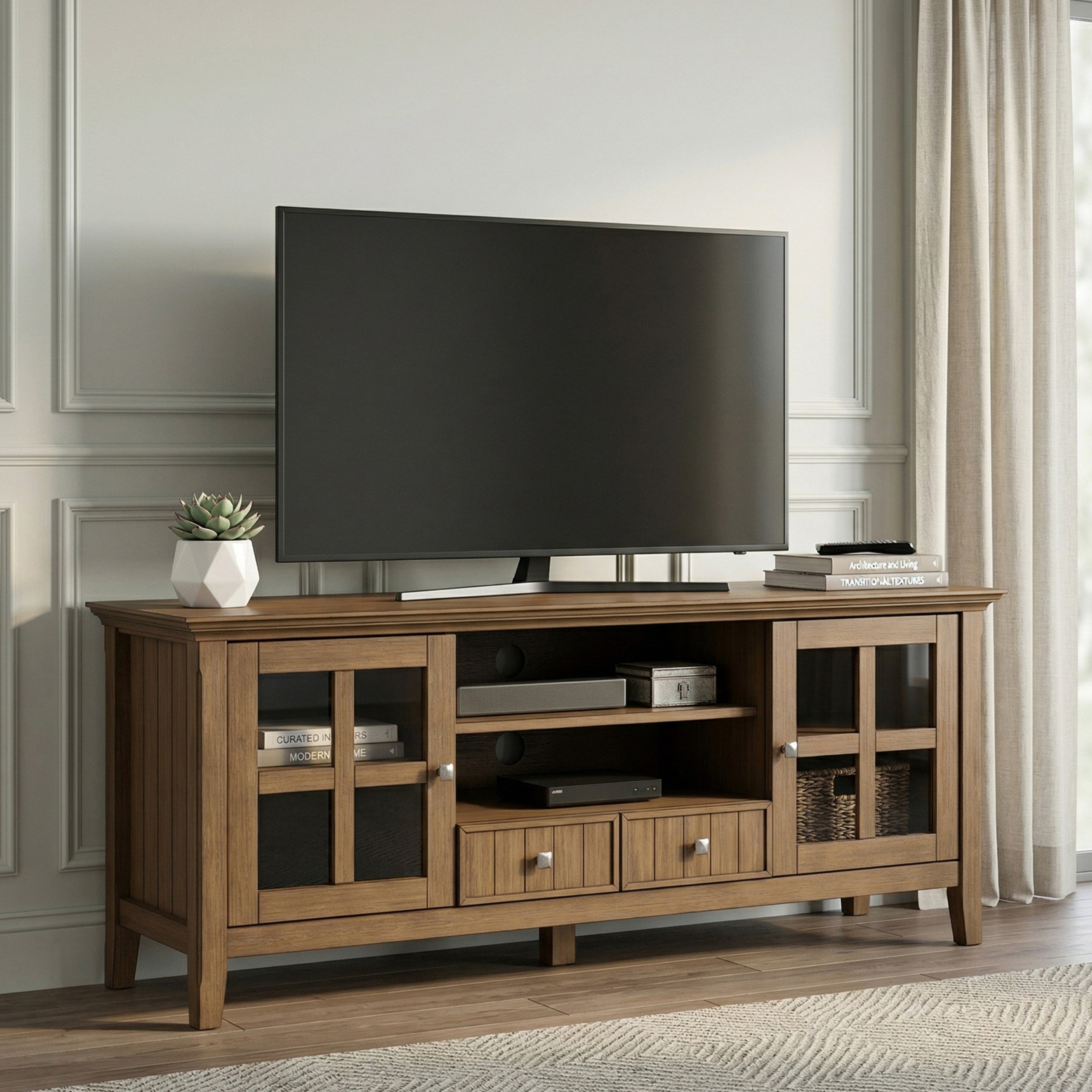 Rustic Natural Aged Brown | Acadian 60 inch TV Media Stand