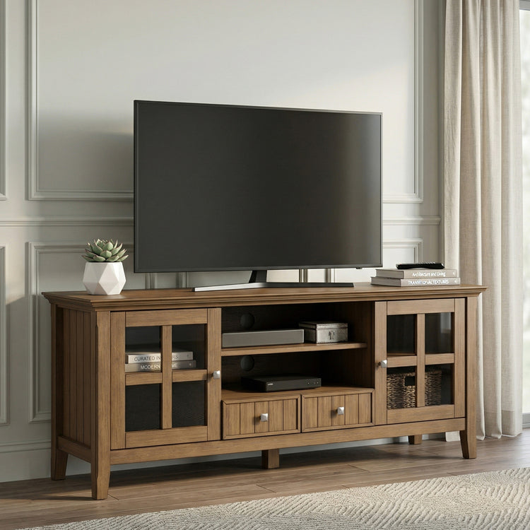 Rustic Natural Aged Brown | Acadian 60 inch TV Media Stand