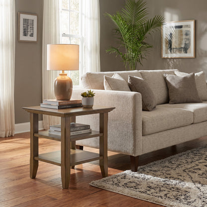 Rustic Natural Aged Brown | Acadian End Table