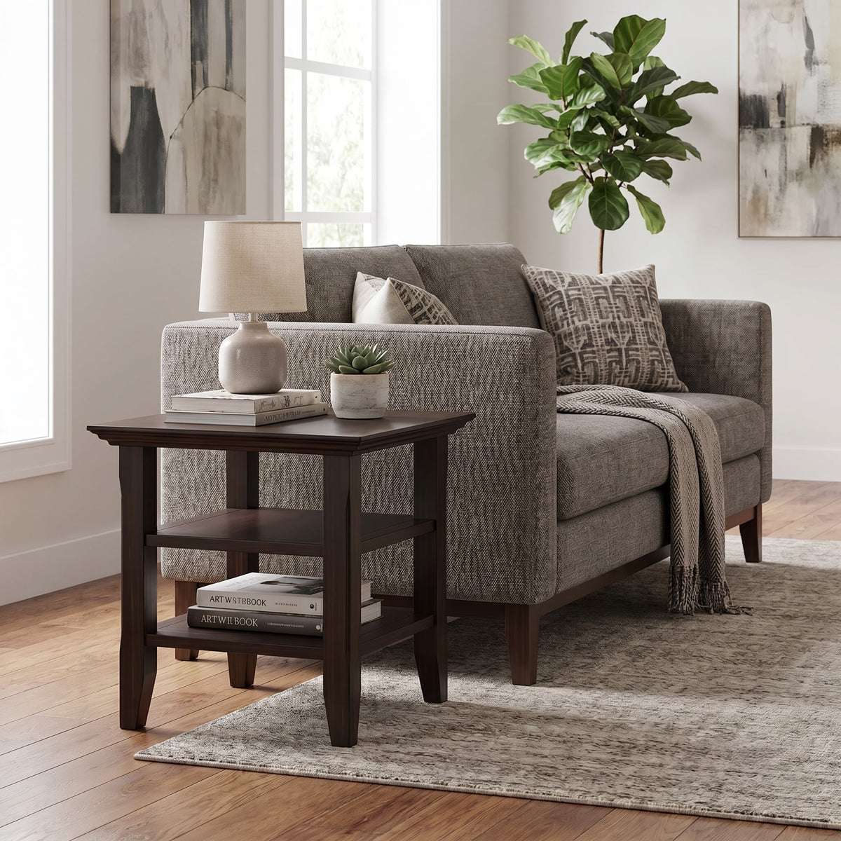 Warm Walnut Brown | Acadian End Table