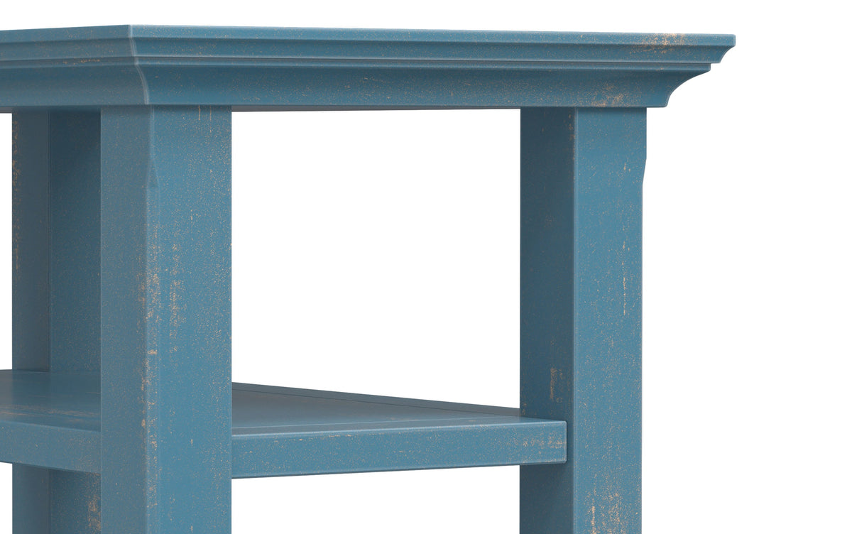 Distressed Coastal Blue | Acadian Narrow Side Table