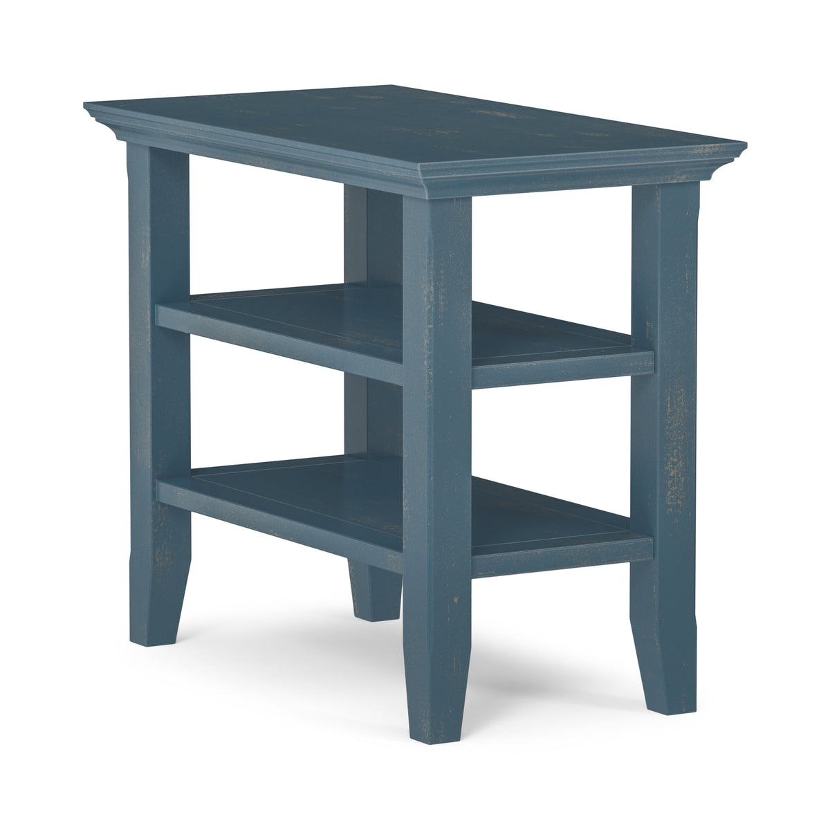 Distressed Coastal Blue | Acadian Narrow Side Table