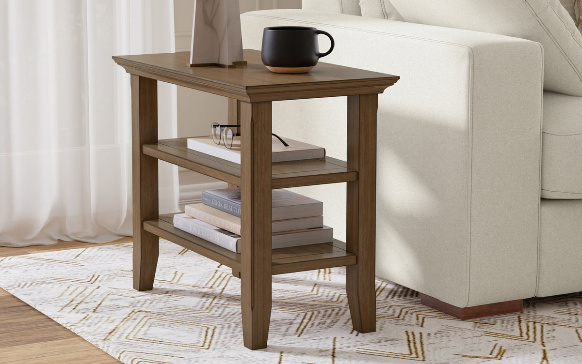 Rustic Natural Aged Brown | Acadian Narrow Side Table