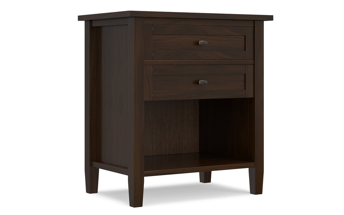 Brunette Brown | Warm Shaker Bedside Table