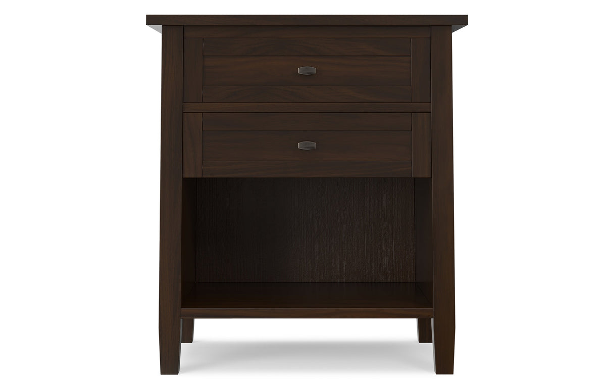 Brunette Brown | Warm Shaker Bedside Table