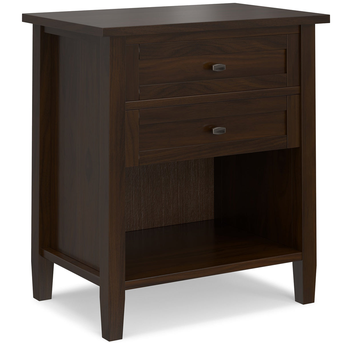 Brunette Brown | Warm Shaker Bedside Table