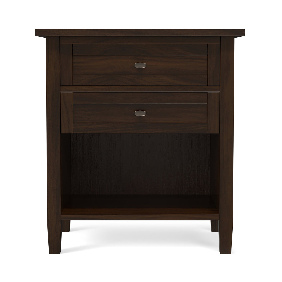 Brunette Brown | Warm Shaker Nightstand