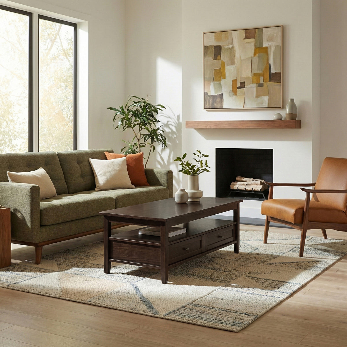 Brunette Brown | Warm Shaker Coffee Table