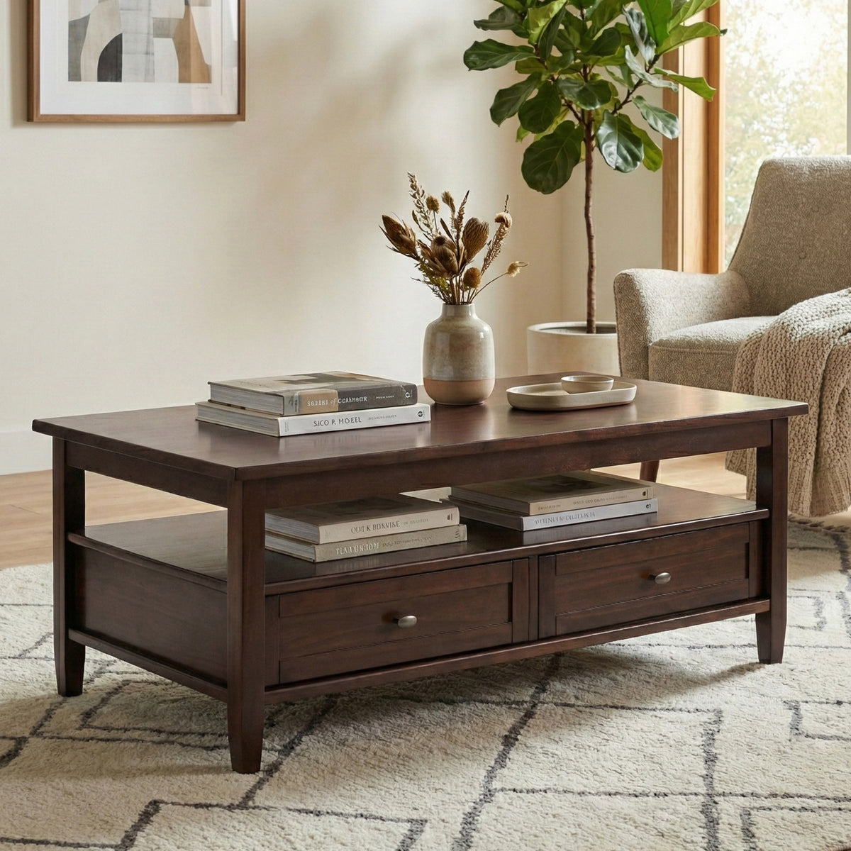 Brunette Brown | Warm Shaker Coffee Table