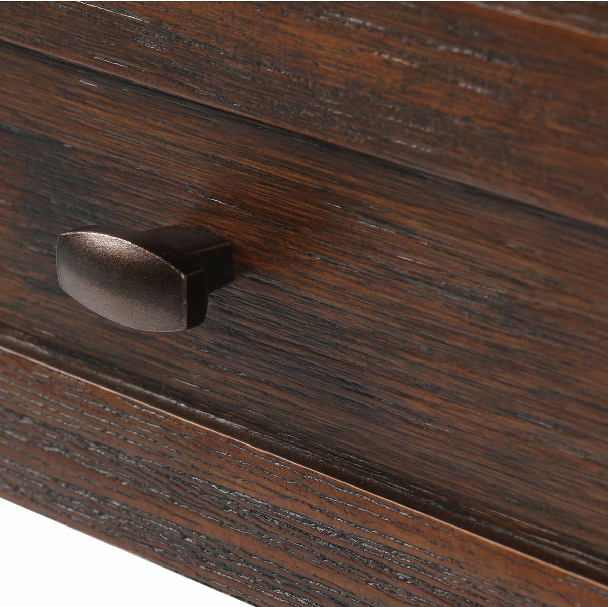 Distressed Charcoal Brown | Warm Shaker End Table