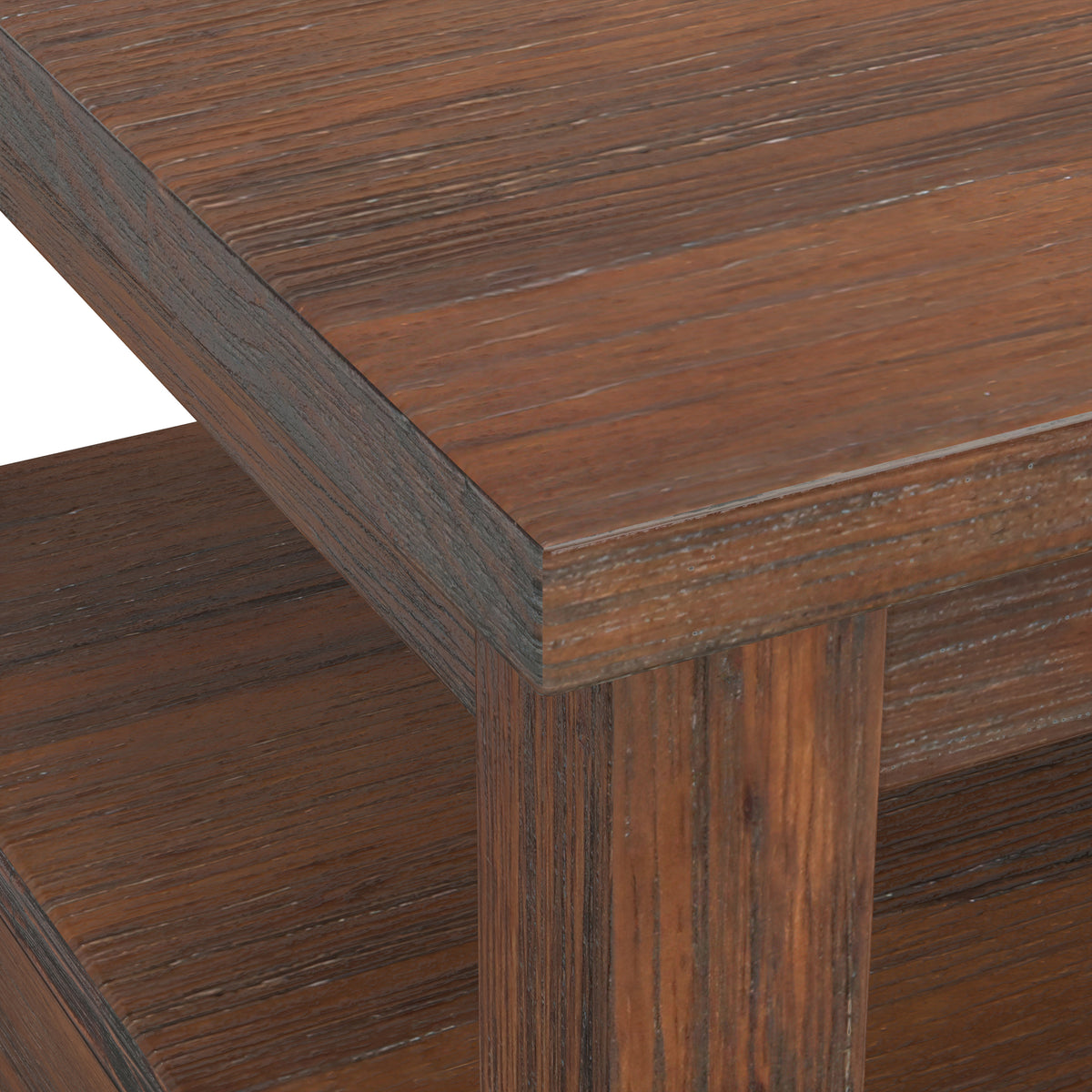 Distressed Charcoal Brown | Warm Shaker End Table