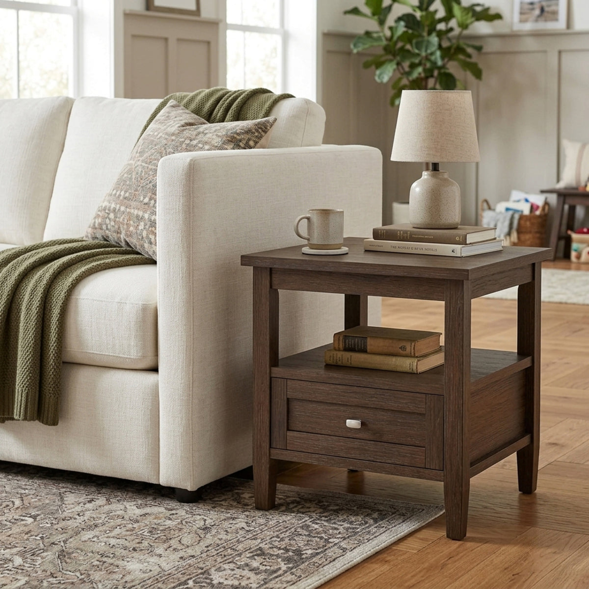 Farmhouse Brown | Warm Shaker End Table