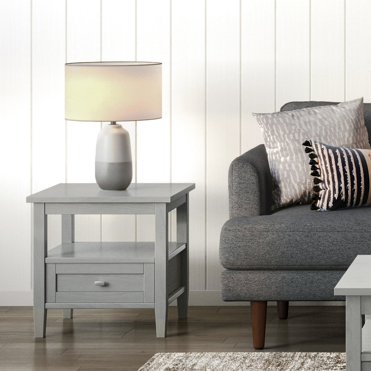 Fog Grey | Warm Shaker End Table