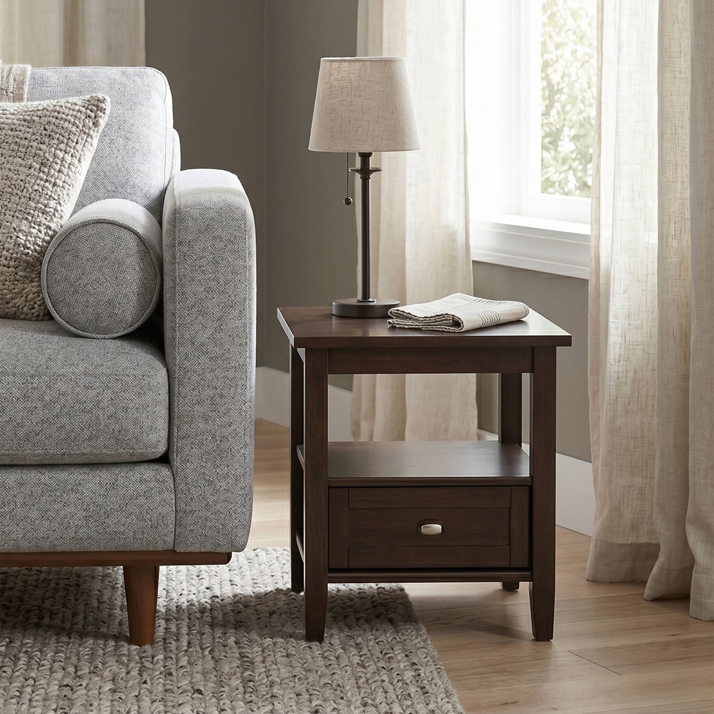 Brunette Brown | Warm Shaker End Table