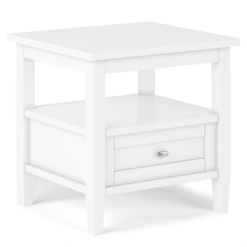 White | Warm Shaker End Table