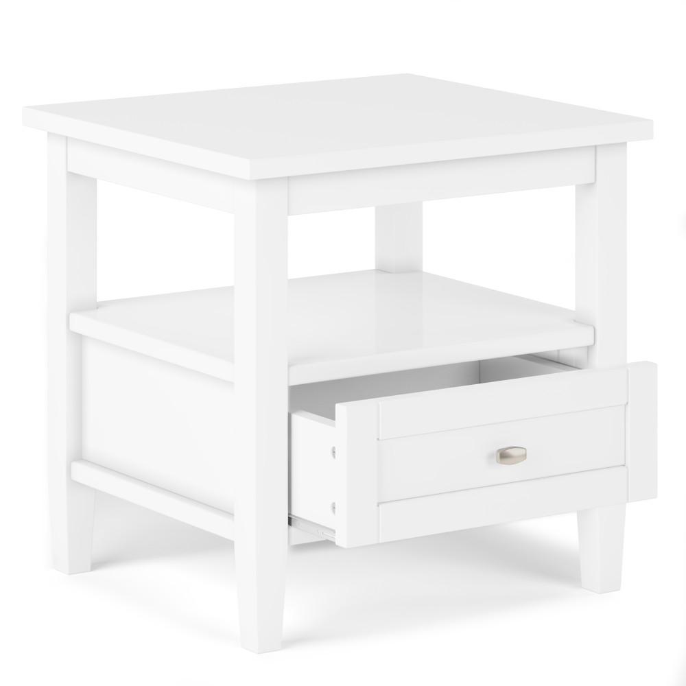 White | Warm Shaker End Table