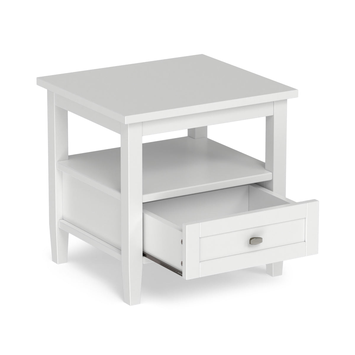 White | Warm Shaker End Table
