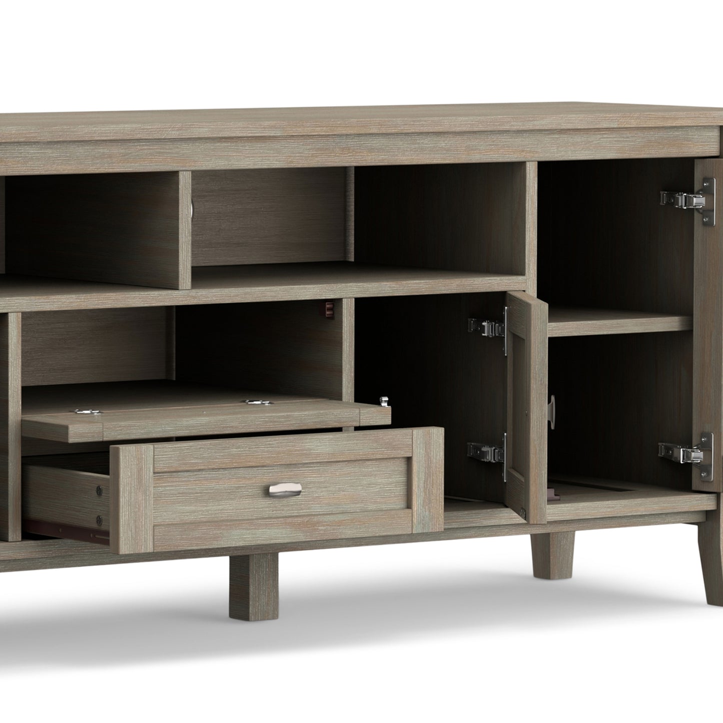 Distressed Grey | Warm Shaker 72 inch TV Media Stand