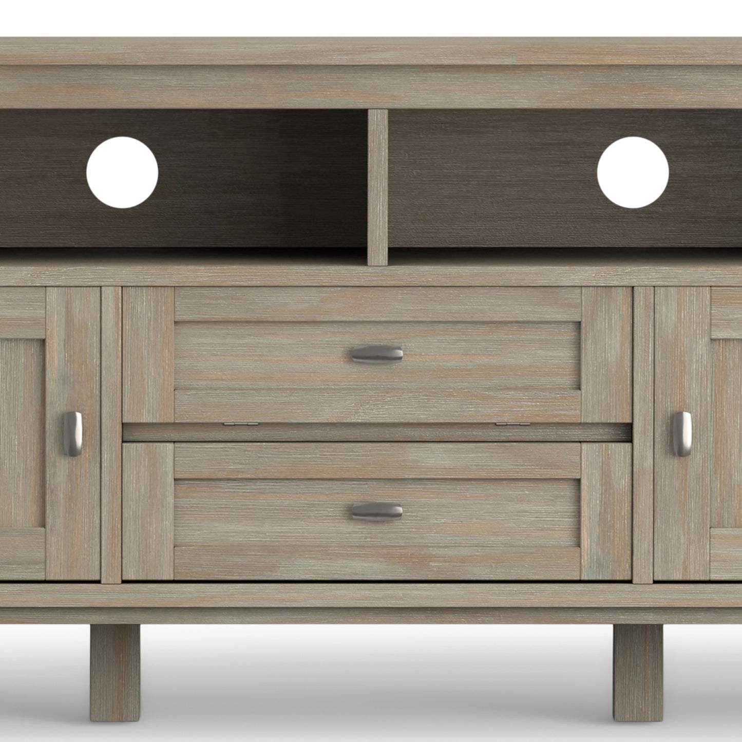 Distressed Grey | Warm Shaker 72 inch TV Media Stand