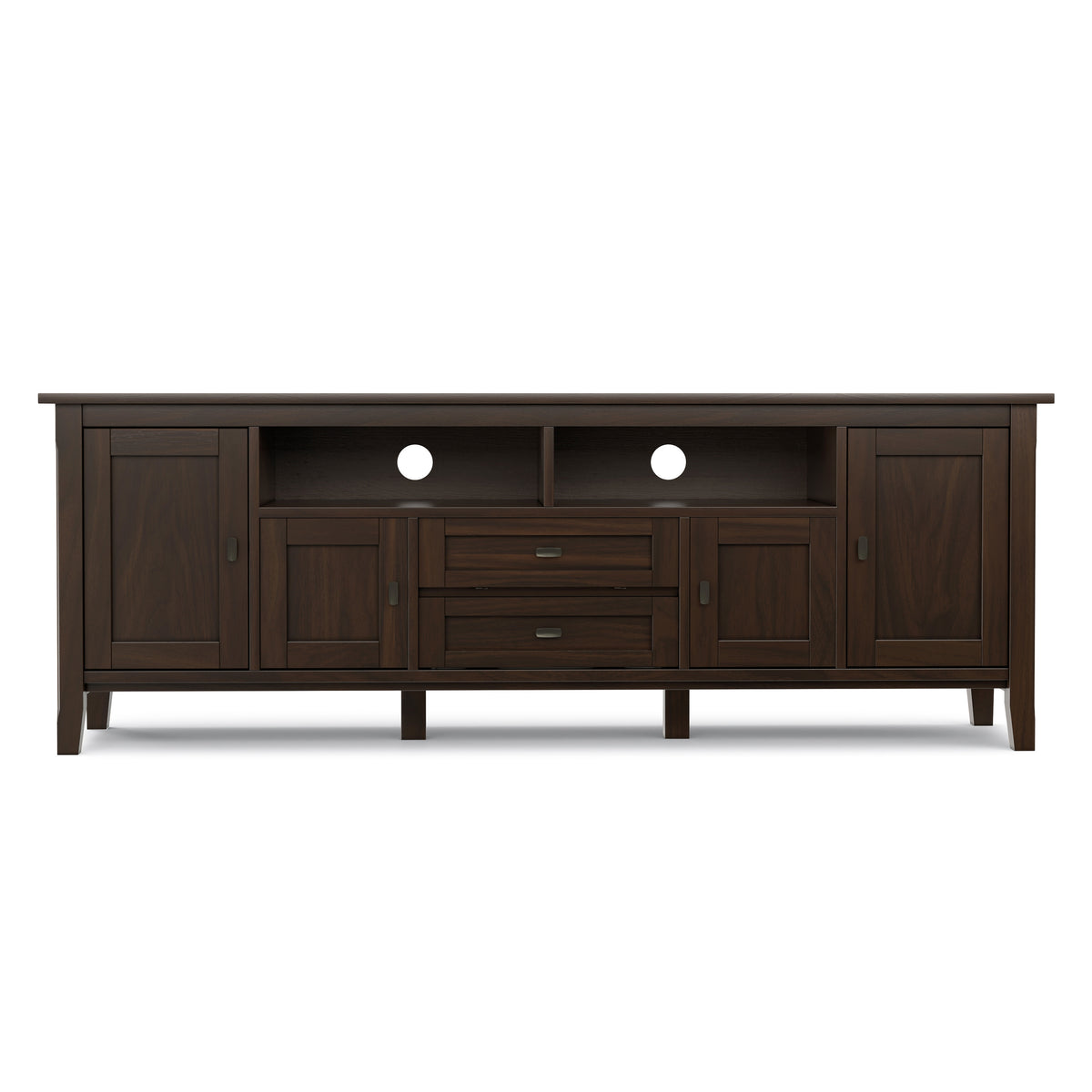 Brunette Brown | Warm Shaker 72 inch TV Media Stand