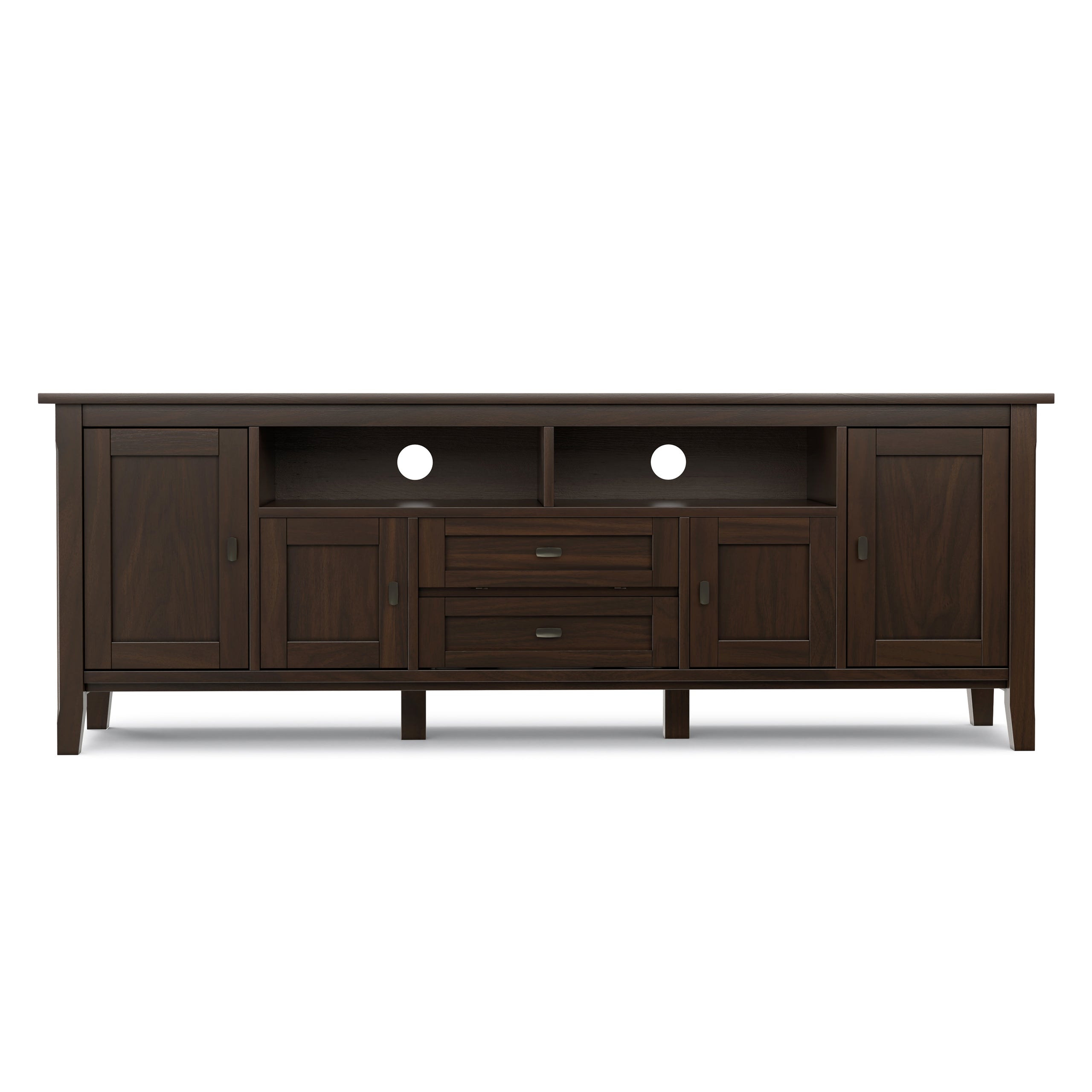 Brunette Brown | Warm Shaker 72 inch TV Media Stand