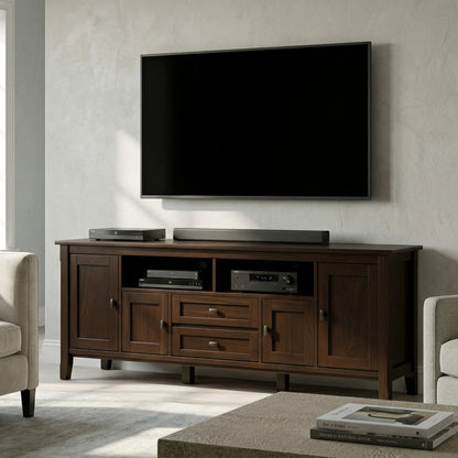 Brunette Brown | Warm Shaker 72 inch TV Media Stand